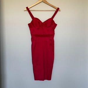 Red ZAC POSEN mini dress